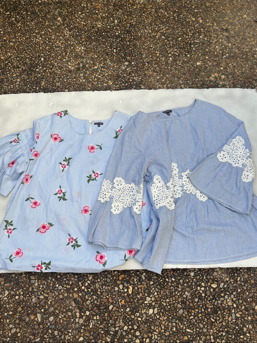 Lot of 2 Hannah Cottagecore Floral Lace Tops Blouse Women’s Size XL